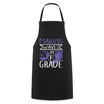 Einschulung Schulkind 1. Klasse Geschenk Mädchen - Kochschürze - Schwarz - Vorne - AI Model Male 185 dark (185cm)