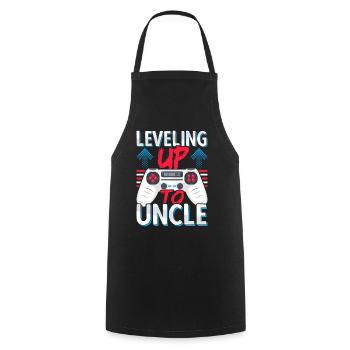 Futur oncle attendant - Passer au niveau supérieur à l’oncle - Tablier de cuisine - noir - Devant - AI Model Male 185 dark (185cm)