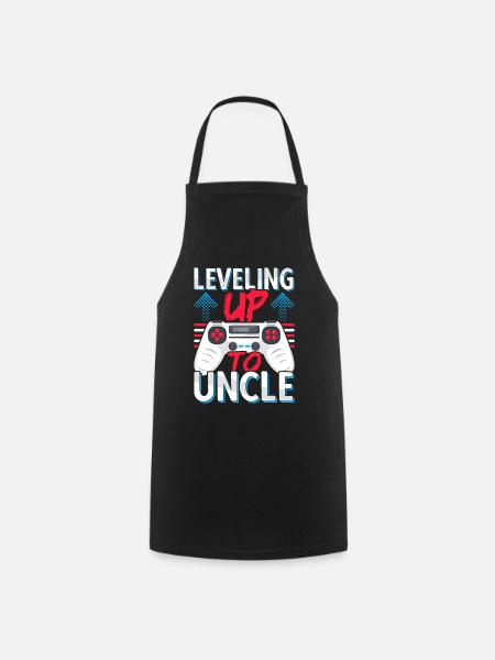 Werdender Onkel Zukünftiger - Leveling Up To Uncle - Kochschürze - Schwarz