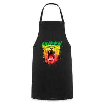 Lion Lion Queen Queen Confident Gift - Cooking Apron - black - Front - AI Model Male 185 dark (185cm)