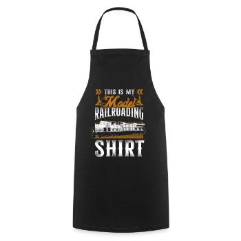 Freight Diesel Train Driver - Cooking Apron - black - Front - AI Model Male 185 dark (185cm)