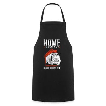 Freight Diesel Train Driver - Cooking Apron - black - Front - AI Model Male 185 dark (185cm)