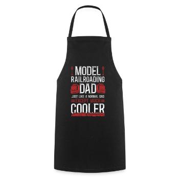 Freight Diesel Train Driver - Cooking Apron - black - Front - AI Model Male 185 dark (185cm)