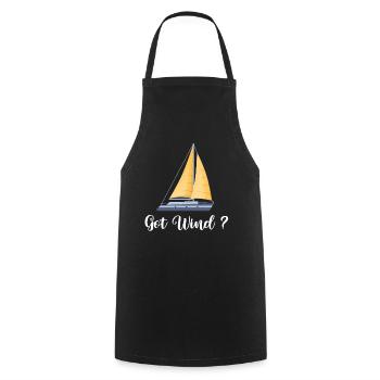 Funny sailboat design - Cooking Apron - black - Front - AI Model Male 185 dark (185cm)