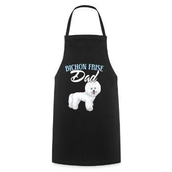 Bichon Frise Papa Dog Lover Dog Breeder chiot - Tablier de cuisine - noir - Devant - AI Model Male 185 dark (185cm)