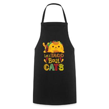 Let's Taco Bout Cats Catlover - Kochschürze - Schwarz - Vorne - AI Model Male 185 dark (185cm)