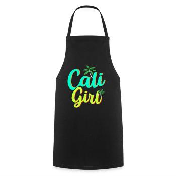 Cali Girl États-Unis État d’Amérique Californie californienne - Tablier de cuisine - noir - Devant - AI Model Male 185 dark (185cm)