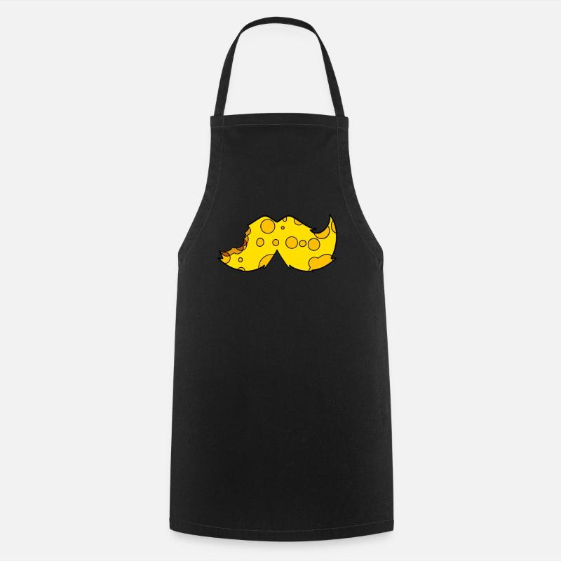 Barbe à moustache au fromage - Tablier de cuisine - noir