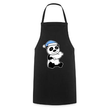 Panda Baby - Kochschürze - Schwarz - Vorne - AI Model Male 185 dark (185cm)