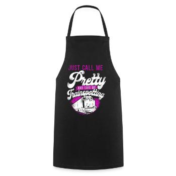 Freight Diesel Train Driver - Cooking Apron - black - Front - AI Model Male 185 dark (185cm)