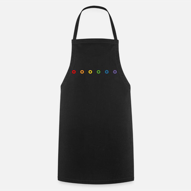 LGBT rainbow donuts LGBT lgbtqi queer - Cooking Apron - black