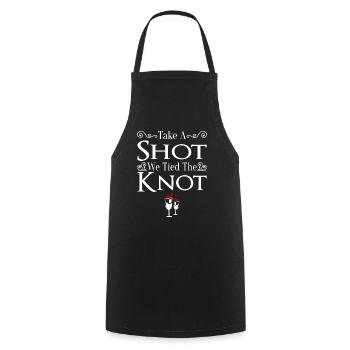 JGA Wedding Marriage Jungesellenabschied Party - Cooking Apron - black - Front - AI Model Male 185 dark (185cm)