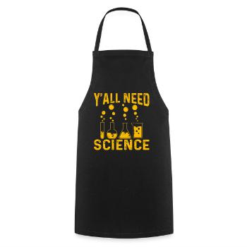 Scientist Chemist Physicist Physics Gift - Cooking Apron - black - Front - AI Model Male 185 dark (185cm)