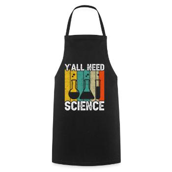Scientist Chemist Physicist Physics Gift - Cooking Apron - black - Front - AI Model Male 185 dark (185cm)