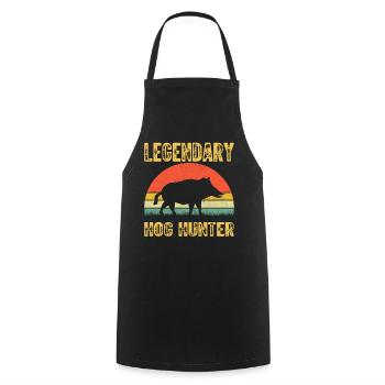 Chasse au sanglier Chasse Chasse Chasse Chasse Gibier Cadeau - Tablier de cuisine - noir - Devant - AI Model Male 185 dark (185cm)