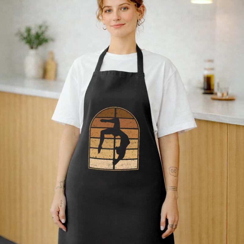 Pole Dancing Acrobatic Pole Dancer Cooking Apron