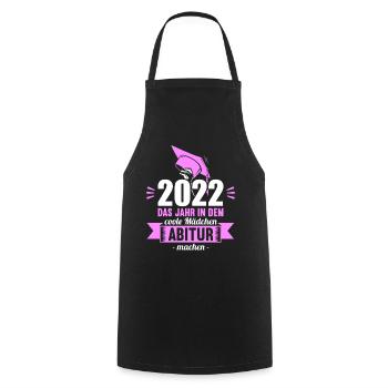 Abitur Gymnasium Damen und Herren Abi 2022 - Kochschürze - Schwarz - Vorne - AI Model Male 185 dark (185cm)