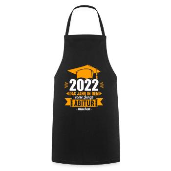 Abitur Gymnasium Damen und Herren Abi 2022 - Kochschürze - Schwarz - Vorne - AI Model Male 185 dark (185cm)