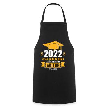 Abitur Gymnasium Damen und Herren Abi 2022 - Kochschürze - Schwarz - Vorne - AI Model Male 185 dark (185cm)