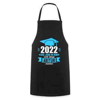 Abitur Gymnasium Damen und Herren Abi 2022 - Kochschürze - Schwarz - Vorne - AI Model Male 185 dark (185cm)