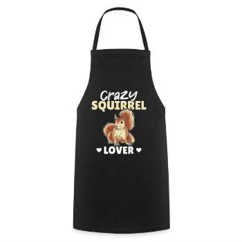 Squirrel Season Cute Squirrel Crazy Squirrel - Cooking Apron - black - Front - AI Model Male 185 dark (185cm)