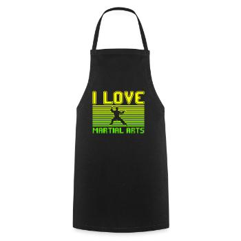 I love martial arts - Kochschürze - Schwarz - Vorne - AI Model Male 185 dark (185cm)