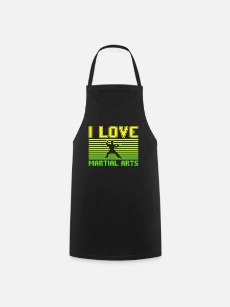 I love martial arts - Kochschürze - Schwarz