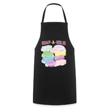 Soap Making Crafting Soap-A-Holic - Cooking Apron - black - Front - AI Model Male 185 dark (185cm)