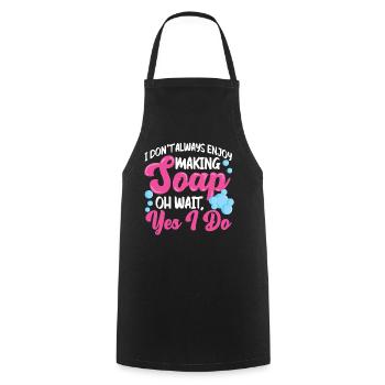 Fabrication de savon Artisanat Je ne le fais pas - Tablier de cuisine - noir - Devant - AI Model Male 185 dark (185cm)