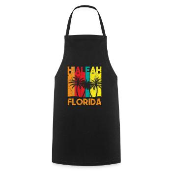 Hialeah florida Hialeah - Cooking Apron - black - Front - AI Model Male 185 dark (185cm)