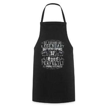 Legendary 57 years old gift for the 57th birthday - Cooking Apron - black - Front - AI Model Male 185 dark (185cm)