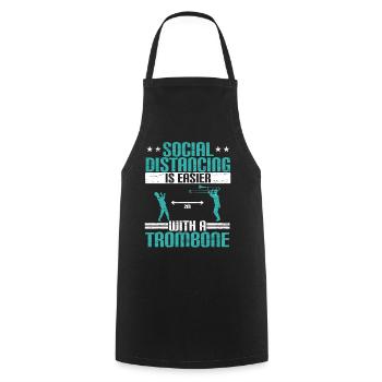La distanciation sociale est plus facile avec une posa - Tablier de cuisine - noir - Devant - AI Model Male 185 dark (185cm)