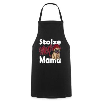 Proud Pug Mom Dogs Gangster Dog Mom Dog Dog - Cooking Apron - black - Front - AI Model Male 185 dark (185cm)