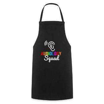Audiology squad, audiologist - Cooking Apron - black - Front - AI Model Male 185 dark (185cm)