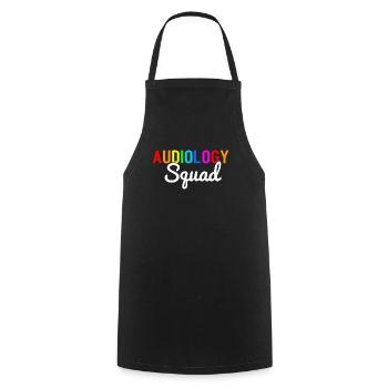 Audiology squad, audiologist - Cooking Apron - black - Front - AI Model Male 185 dark (185cm)