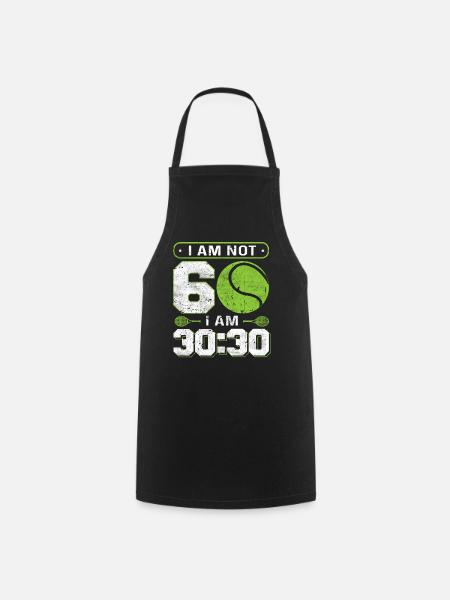 Lustiges Design für Tennisspieler 60. Geburtstag - Kochschürze - Schwarz