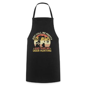Buck Deer Hunting Hunter Girl - Kochschürze - Schwarz - Vorne - AI Model Male 185 dark (185cm)