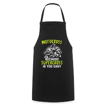 Motocross - Cooking Apron - black - Front - AI Model Male 185 dark (185cm)