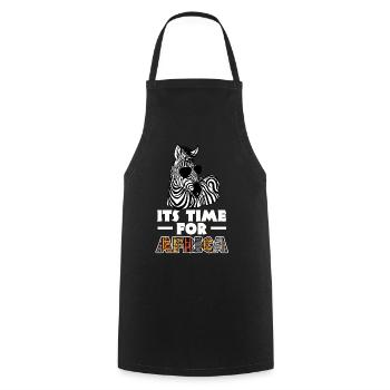 Tshirt zèbre en Afrique Horse Safari - Tablier de cuisine - noir - Devant - AI Model Male 185 dark (185cm)