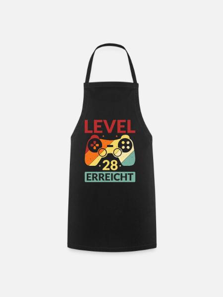 Level 28 Erreicht Gamer - Kochschürze - Schwarz