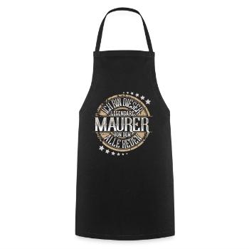 Maurer - Kochschürze - Schwarz - Vorne - AI Model Male 185 dark (185cm)