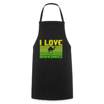 J’adore les dromadaires - Tablier de cuisine - noir - Devant - AI Model Male 185 dark (185cm)