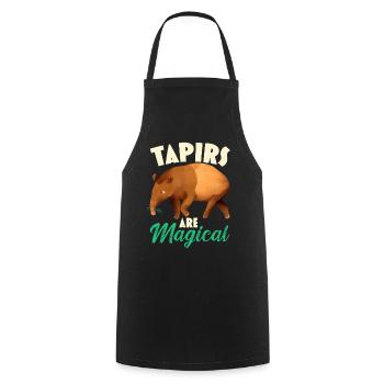 Tapire sind magisch Wildtier Tierpfleger - Kochschürze - Schwarz - Vorne - AI Model Male 185 dark (185cm)