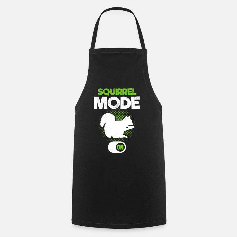 Mode écureuil sur écureuil, drôle - Tablier de cuisine - noir