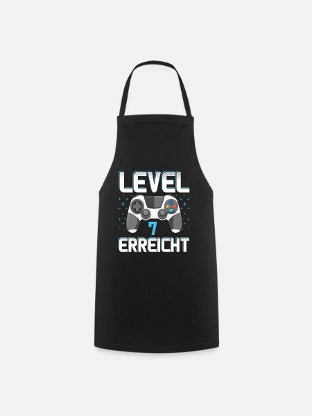 Level 7 Erreicht Gamer - Kochschürze - Schwarz