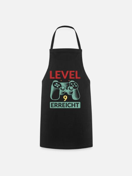 Level 9 Erreicht Gamer - Kochschürze - Schwarz