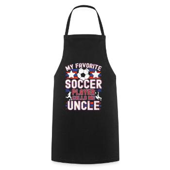 Soccer Uncle Soccer Uncle Soccer Player - Cooking Apron - black - Front - AI Model Male 185 dark (185cm)
