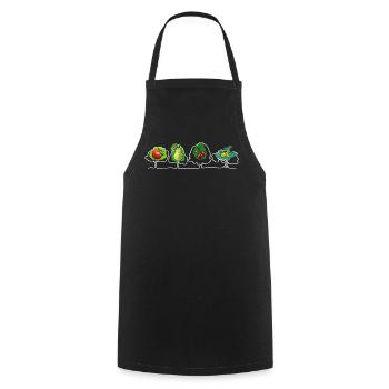 Fruit and fruits - Cooking Apron - black - Front - AI Model Male 185 dark (185cm)
