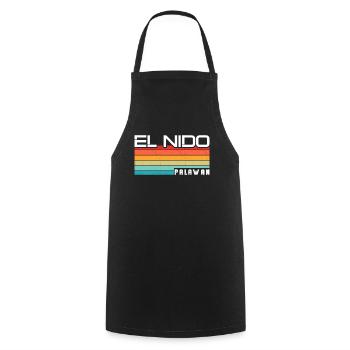 Voyage de vacances El Nido Palawan Philippines Asie - Tablier de cuisine - noir - Devant - AI Model Male 185 dark (185cm)