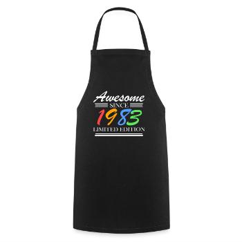 1983 - Born 1983 - Fantastic since 1983 - Cooking Apron - black - Front - AI Model Male 185 dark (185cm)